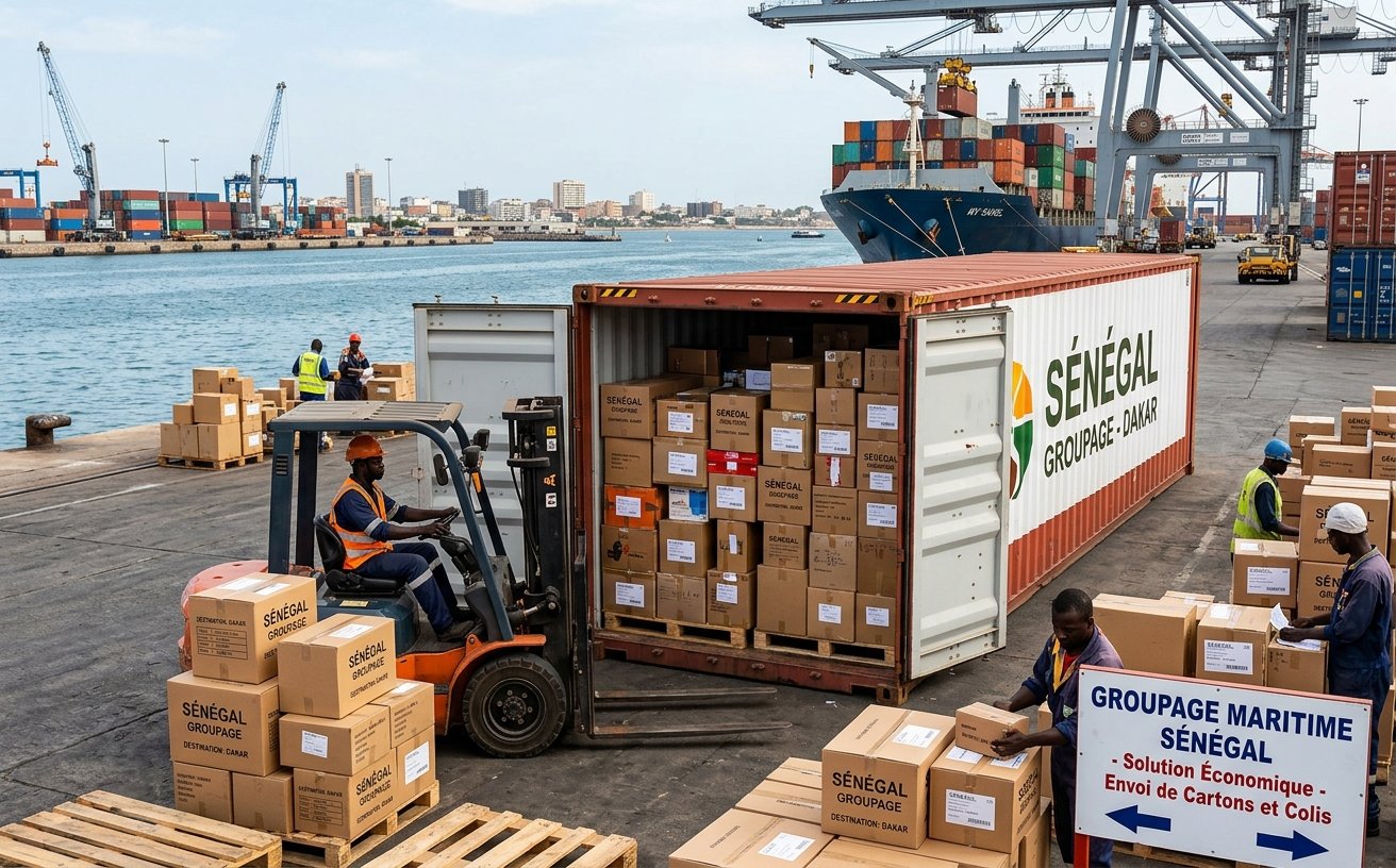 Envoyer un colis de france vers le sénégal par fret maritime 3 Groupage maritime vers le senegal 1