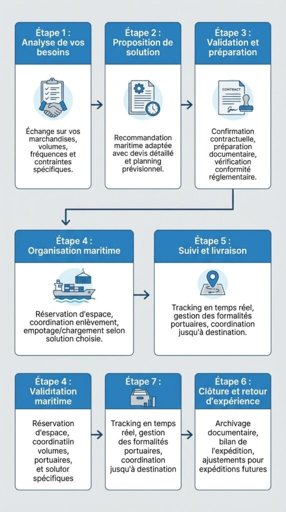 Transport maritime professionnel vers l'afrique