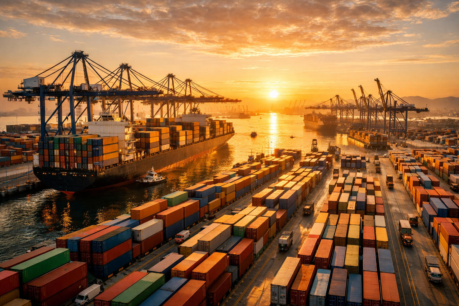 Transport maritime professionnel vers l'afrique - port de conteneurs